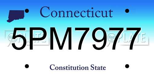 5PM7977 Connecticut License Plate