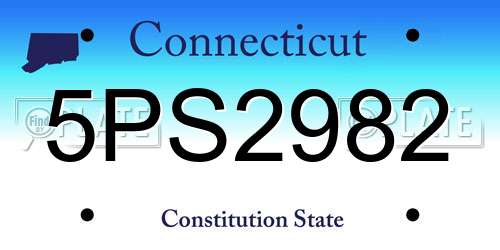 5PS2982 Connecticut License Plate