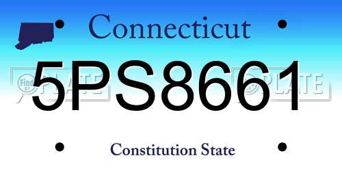 5PS8661 Connecticut License Plate