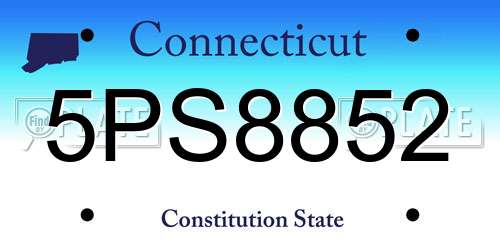 5PS8852 Connecticut License Plate