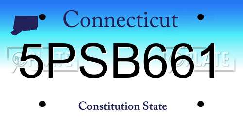 5PSB661 Connecticut License Plate