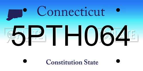 5PTH064 Connecticut License Plate