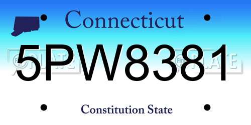 5PW8381 Connecticut License Plate