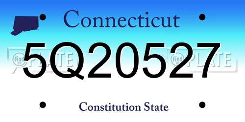 5Q20527 Connecticut License Plate