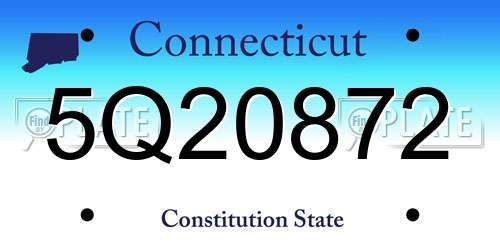 5Q20872 Connecticut License Plate