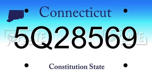 5Q28569 Connecticut License Plate