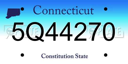 5Q44270 Connecticut License Plate