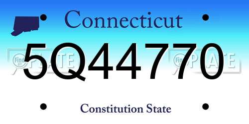 5Q44770 Connecticut License Plate