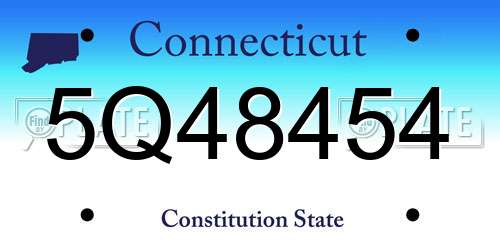 5Q48454 Connecticut License Plate
