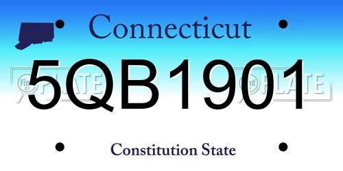 5QB1901 Connecticut License Plate
