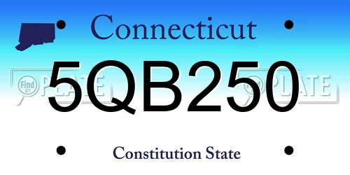 5QB250 Connecticut License Plate