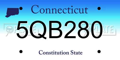 5QB280 Connecticut License Plate
