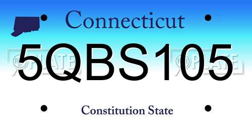 5QBS105 Connecticut License Plate