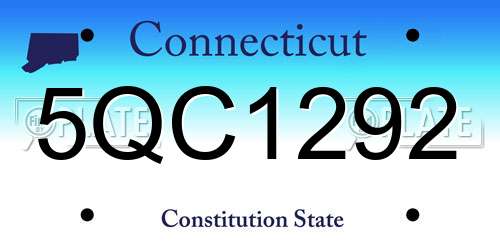 5QC1292 Connecticut License Plate