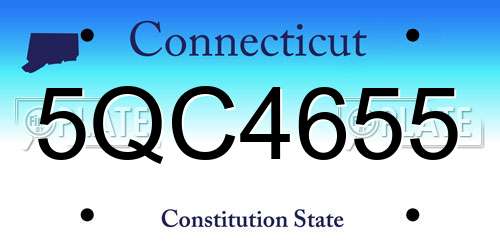 5QC4655 Connecticut License Plate