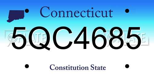 5QC4685 Connecticut License Plate