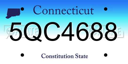 5QC4688 Connecticut License Plate