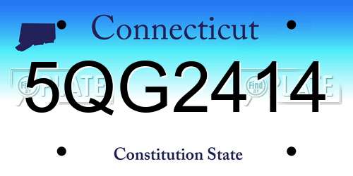 5QG2414 Connecticut License Plate