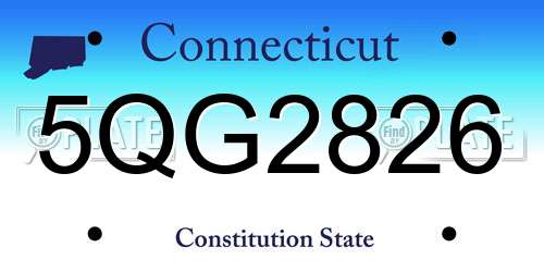 5QG2826 Connecticut License Plate