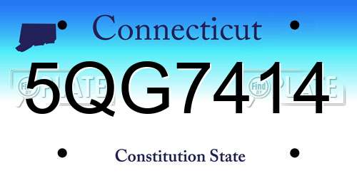 5QG7414 Connecticut License Plate