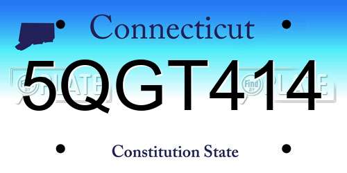 5QGT414 Connecticut License Plate