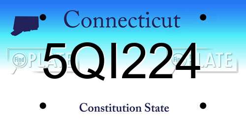 5QI224 Connecticut License Plate