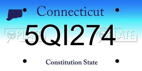 5QI274 Connecticut License Plate