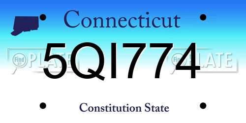 5QI774 Connecticut License Plate