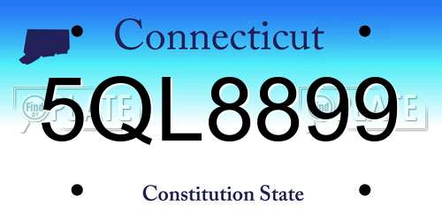 5QL8899 Connecticut License Plate