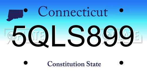 5QLS899 Connecticut License Plate