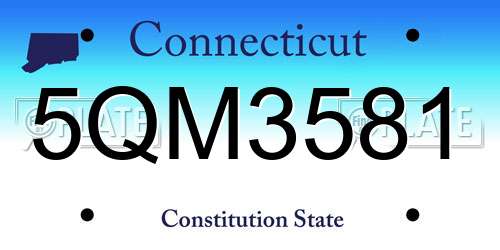 5QM3581 Connecticut License Plate