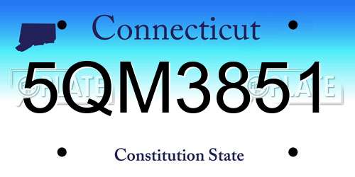 5QM3851 Connecticut License Plate
