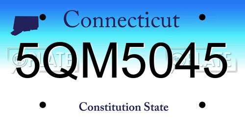 5QM5045 Connecticut License Plate