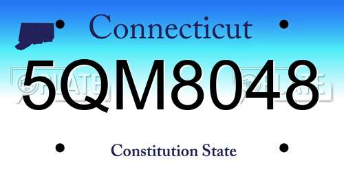 5QM8048 Connecticut License Plate