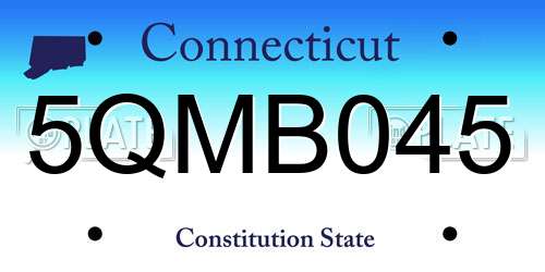 5QMB045 Connecticut License Plate