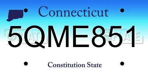 5QME851 Connecticut License Plate