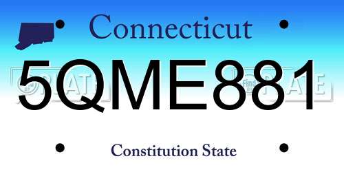 5QME881 Connecticut License Plate