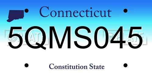 5QMS045 Connecticut License Plate