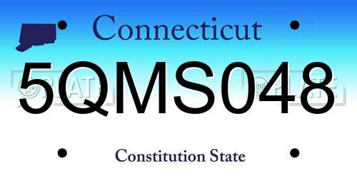 5QMS048 Connecticut License Plate