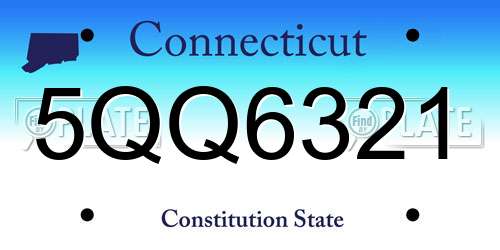 5QQ6321 Connecticut License Plate