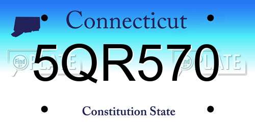 5QR570 Connecticut License Plate