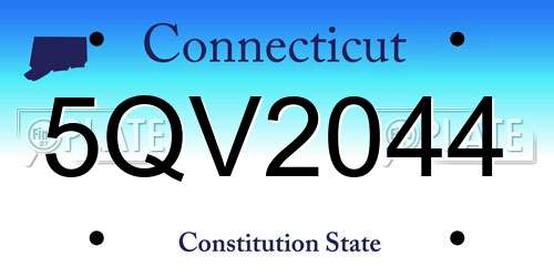5QV2044 Connecticut License Plate