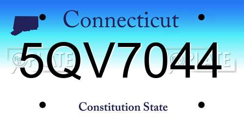 5QV7044 Connecticut License Plate