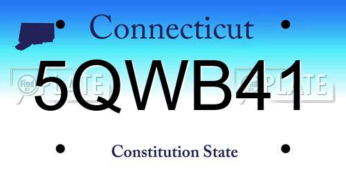 5QWB41 Connecticut License Plate