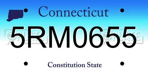 5RM0655 Connecticut License Plate