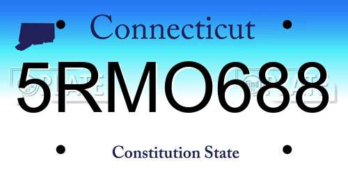 5RMO688 Connecticut License Plate