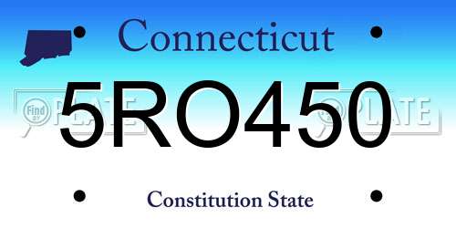 5RO450 Connecticut License Plate