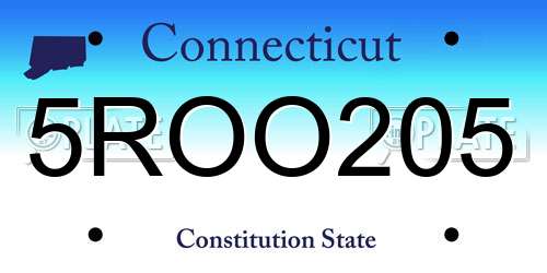 5ROO205 Connecticut License Plate