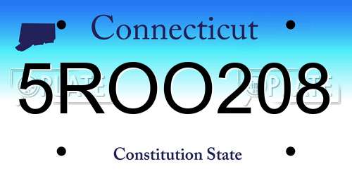 5ROO208 Connecticut License Plate