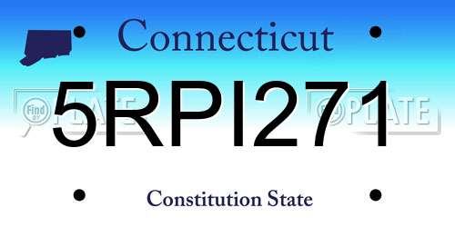 5RPI271 Connecticut License Plate
